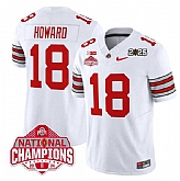 Men's Ohio State Buckeyes #18 Will Howard White 2025 CFP Final With National Champions Patch F.U.S.E. Vapor Limited Stitched Jersey Dzhi,baseball caps,new era cap wholesale,wholesale hats